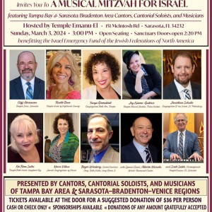 Cantors in Concert: A Musical Mitzvah for Israel